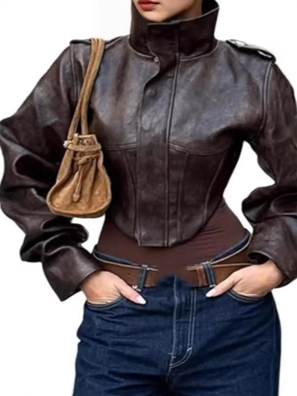 Vintage Fit Leather Jacket