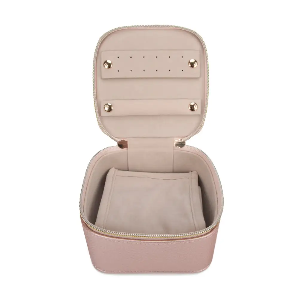 Leah Quilted Travel Jewelry Box