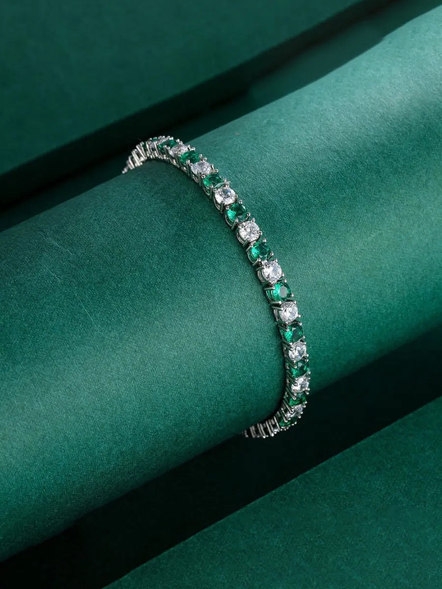 Lena Green Diamond Buckle Bracelet