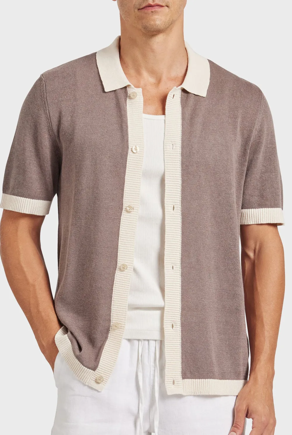 Short Sleeve Cuban Collar Shirt