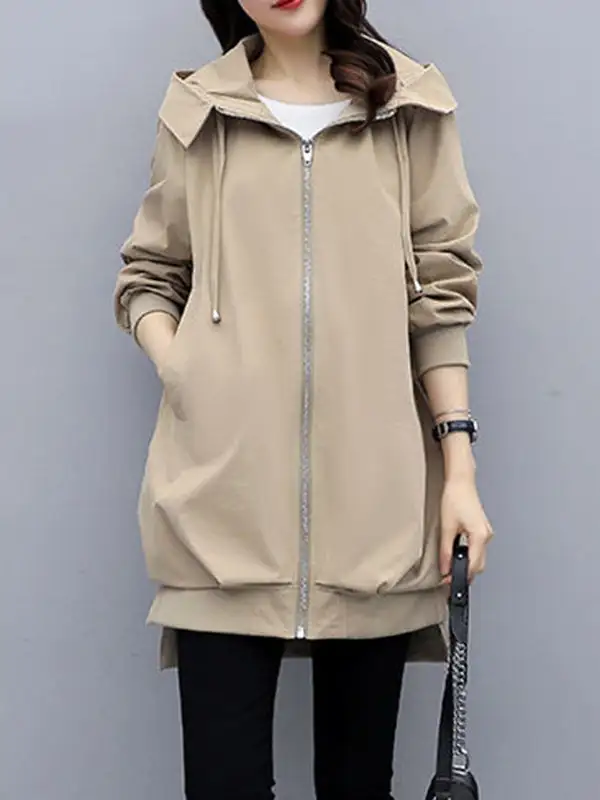 Hooded Zip Front Jacket Essential