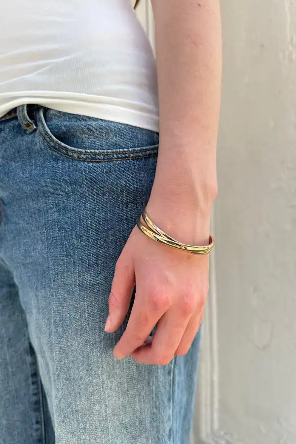 Interlaced Double Ring Bracelet