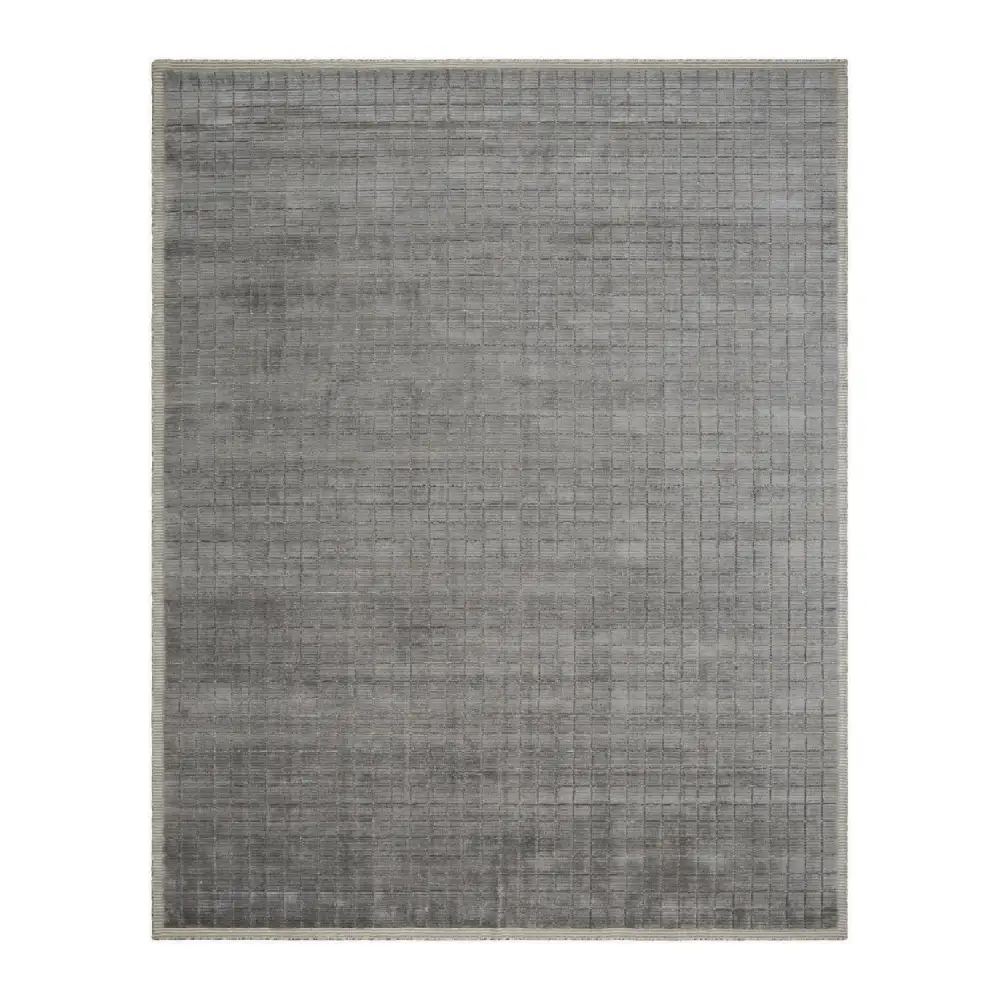 Hand-Loomed Square Pattern Carpet