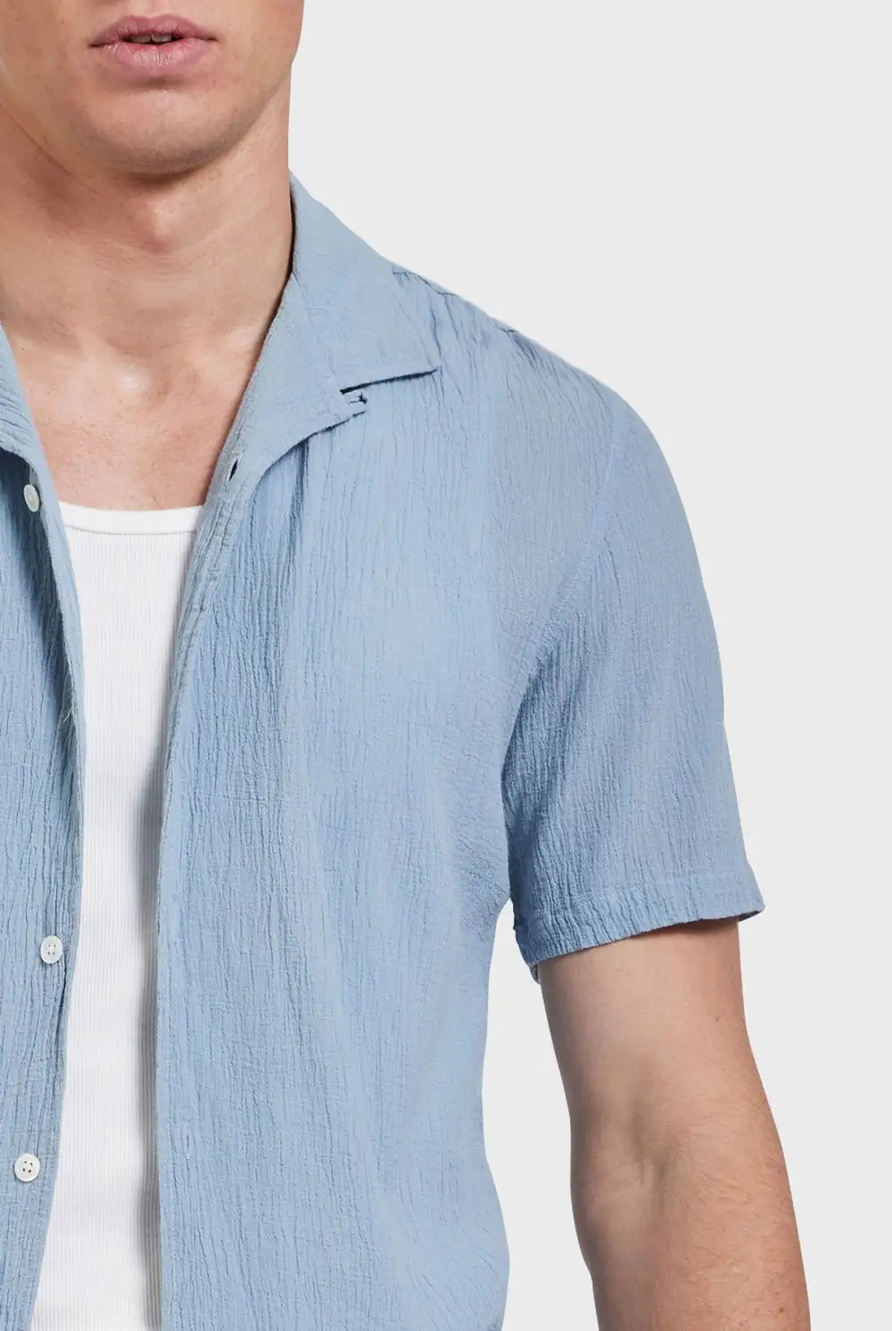 Casual Short Sleeve Shirt- Peach