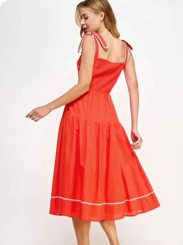 Polished Sleeveless Midi Dress