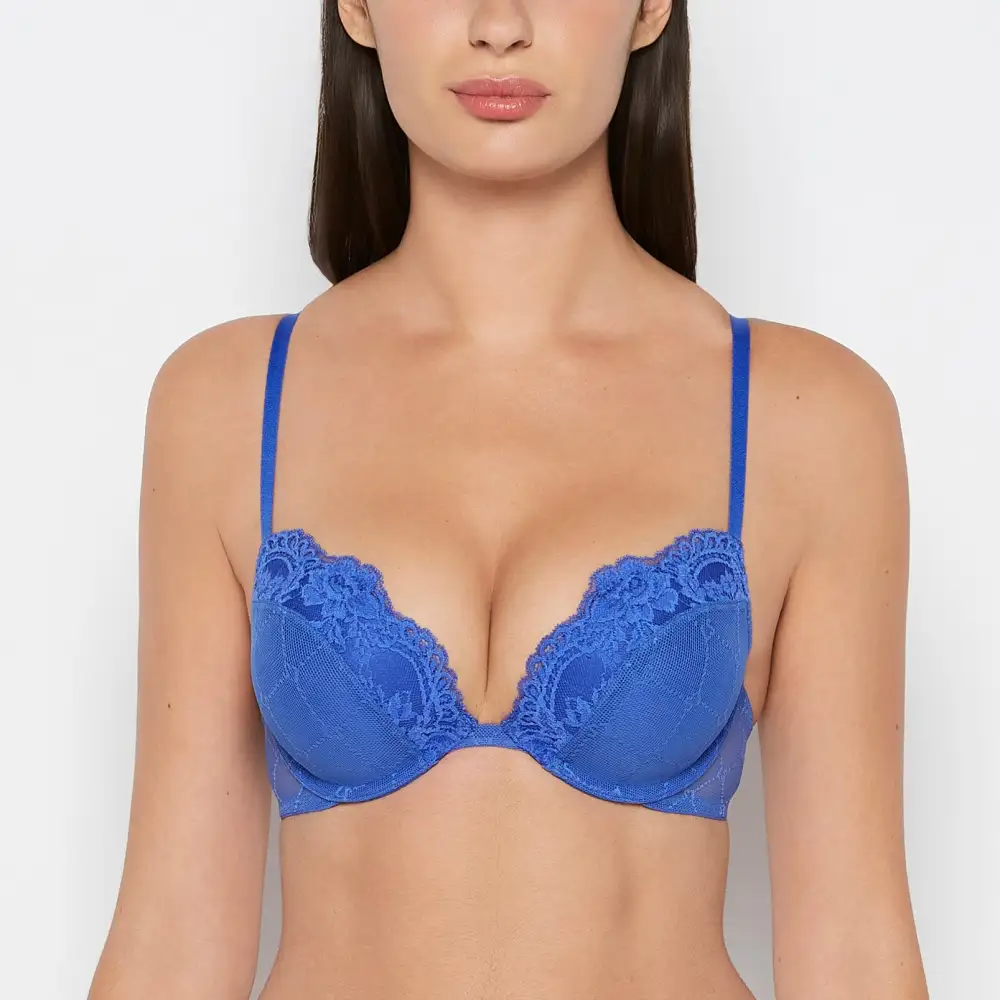Push Up Opulent Lace Bra With Lace Cradle