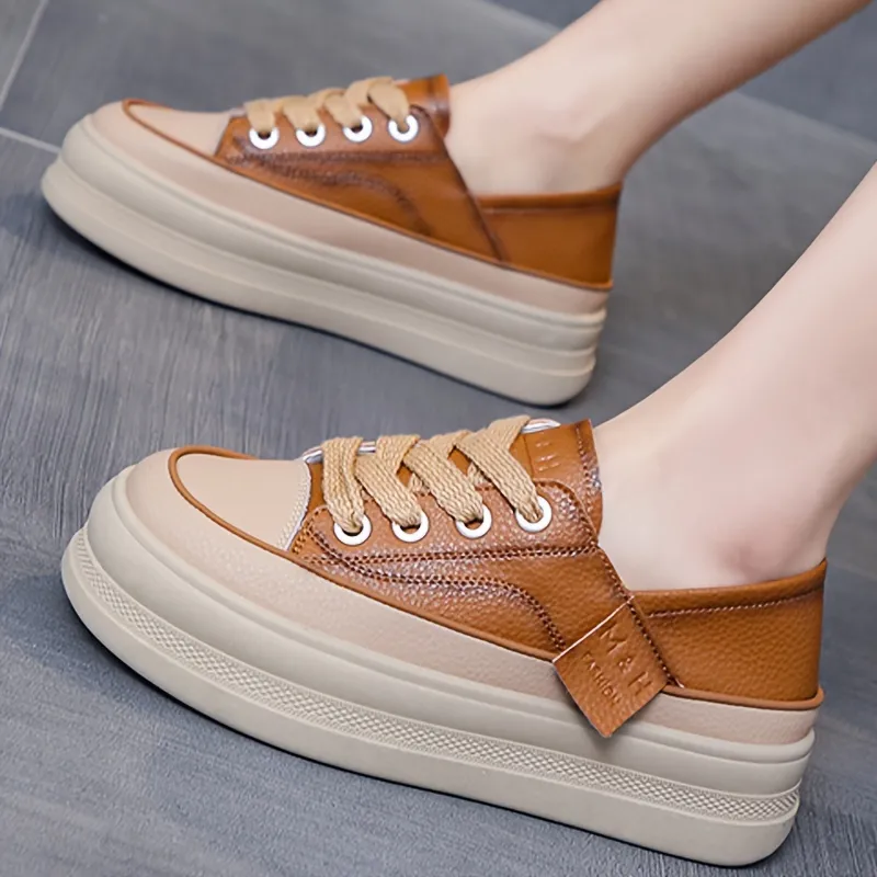 Platform Low Lace Up Sneakers