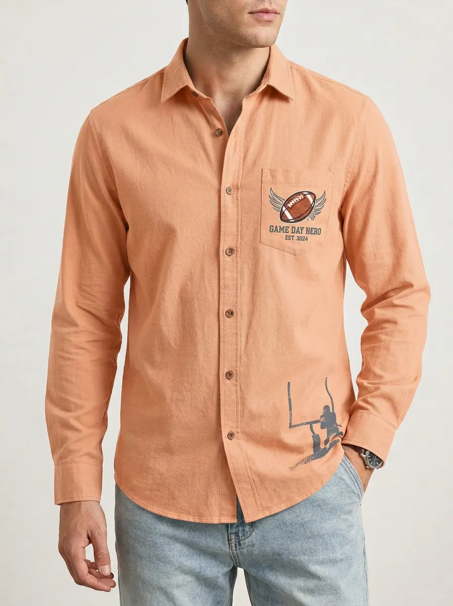 Football Graphic Casual Shirt