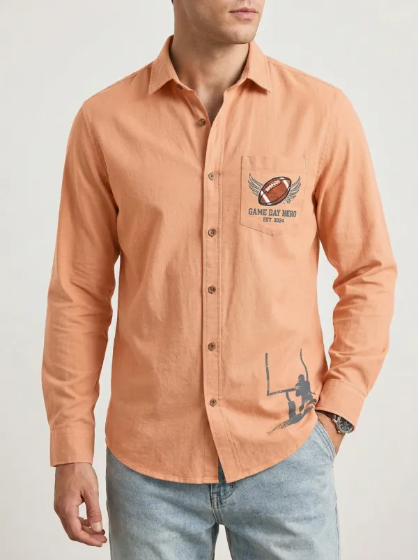 Football Graphic Casual Shirt