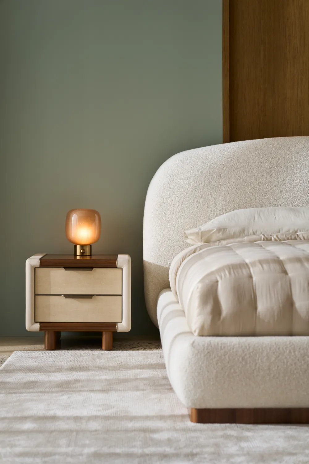 Suede Panel Nightstand