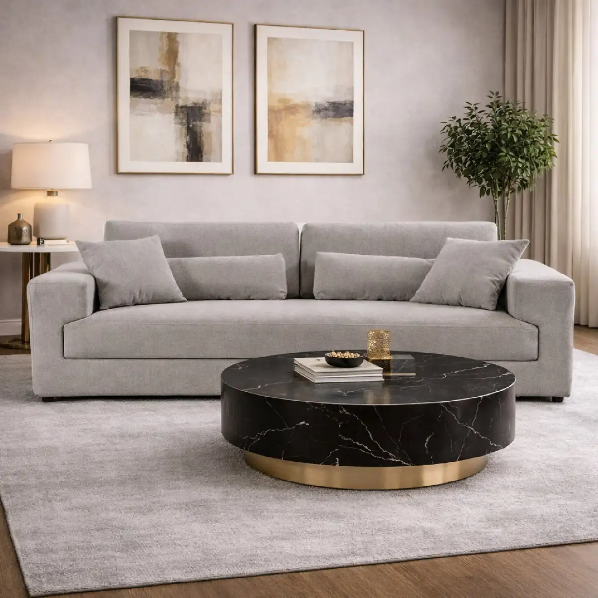 Minimal Fabric Sofa