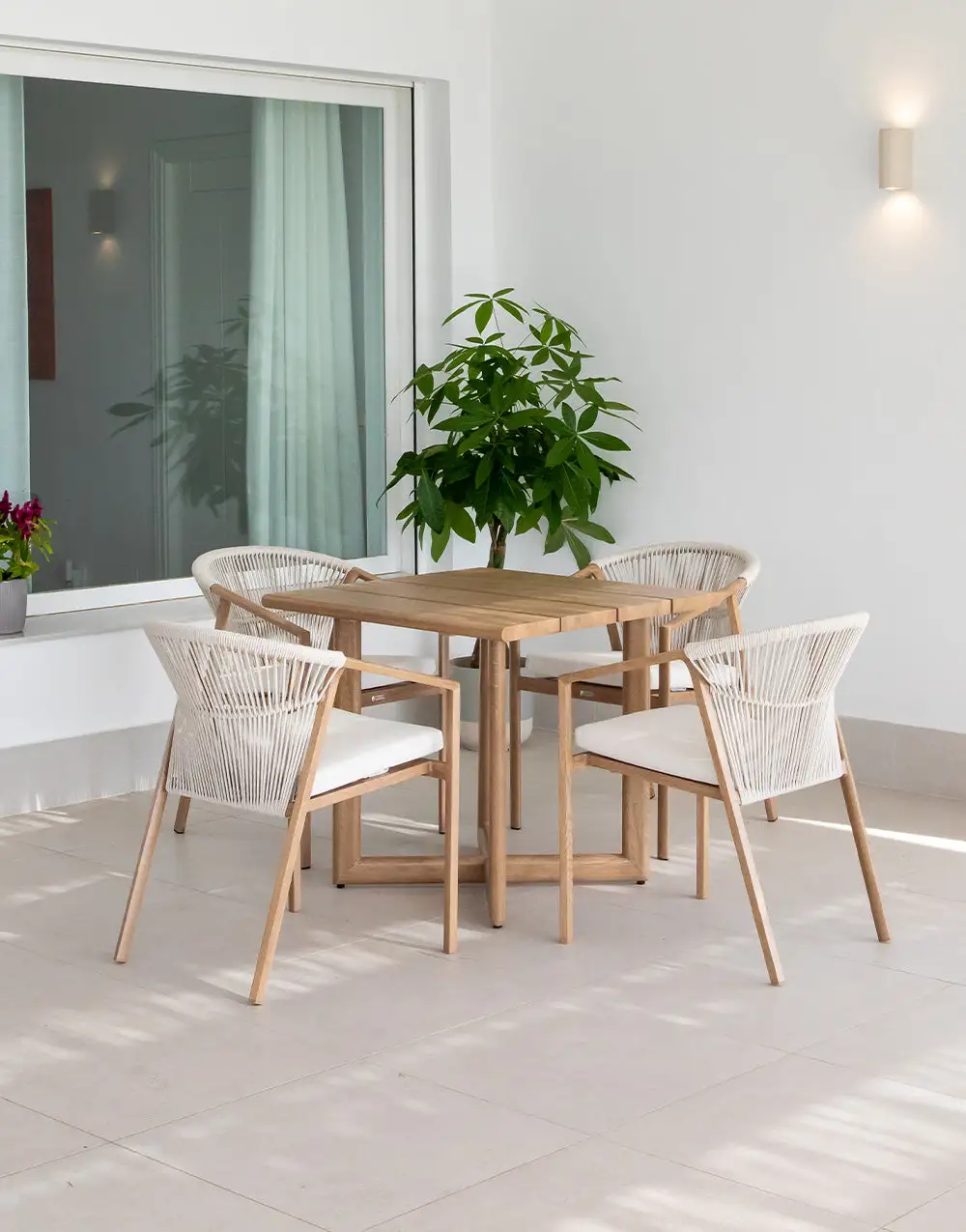 Square Aluminum Dining Table