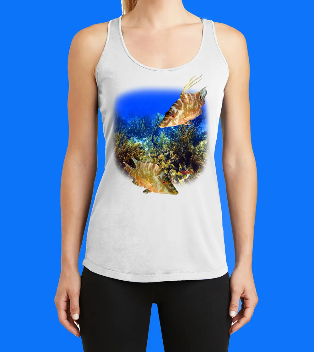 Hogfish Printed Racerback Tank Top