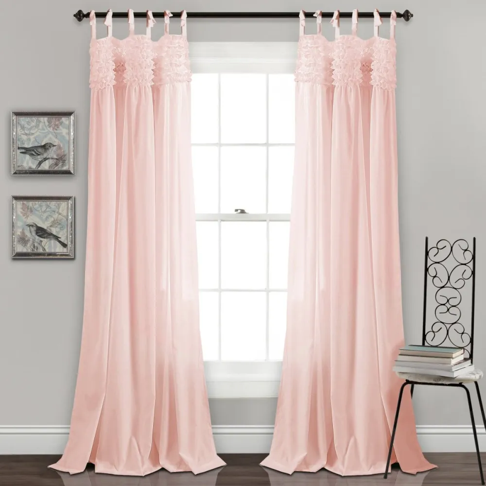 Elegant Ruffled Window Curtain Set