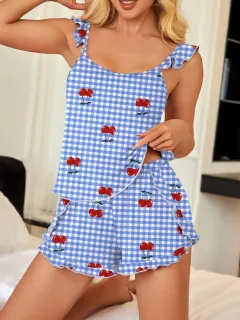 Everyday Refined Ruffled Top and Shorts Matching Set