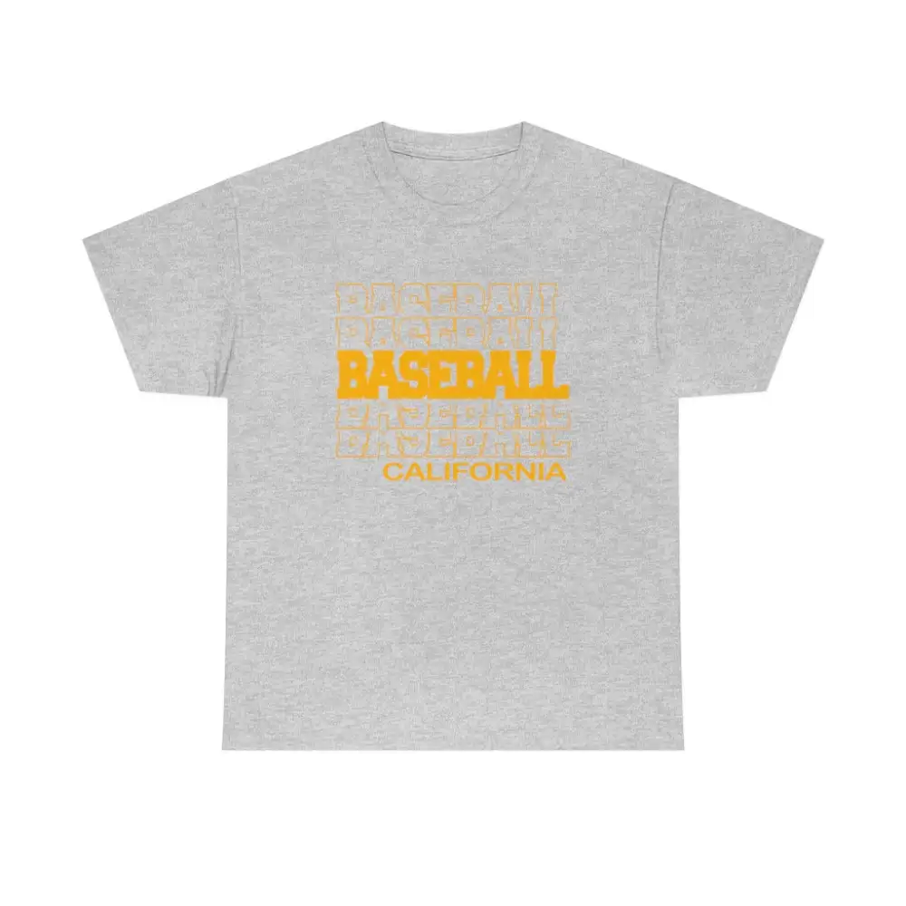 Baseball California in Modern Stacked Lettering T-Shirt
