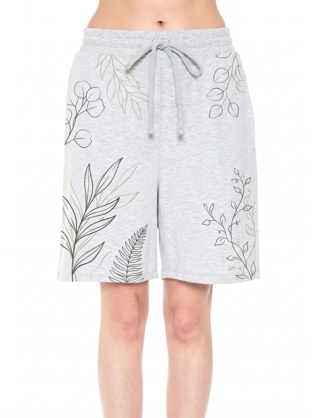 Women's Botanical Nature Lover Leaf Printed lounge shorts