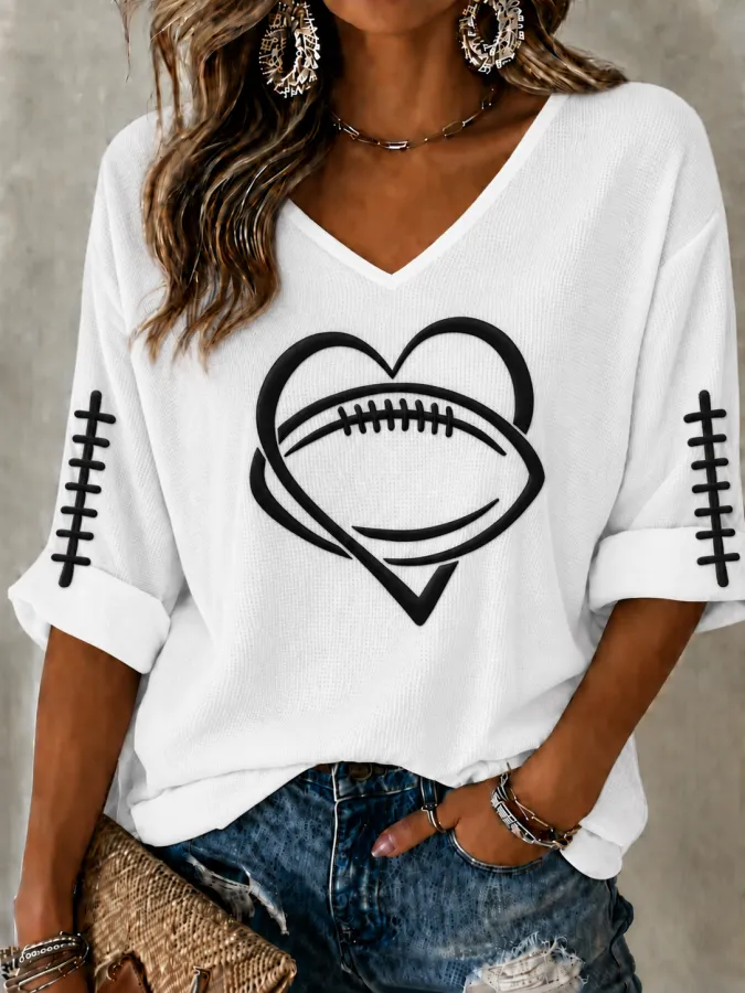 Women'S Football Fans Gameday Printed T-Shirt