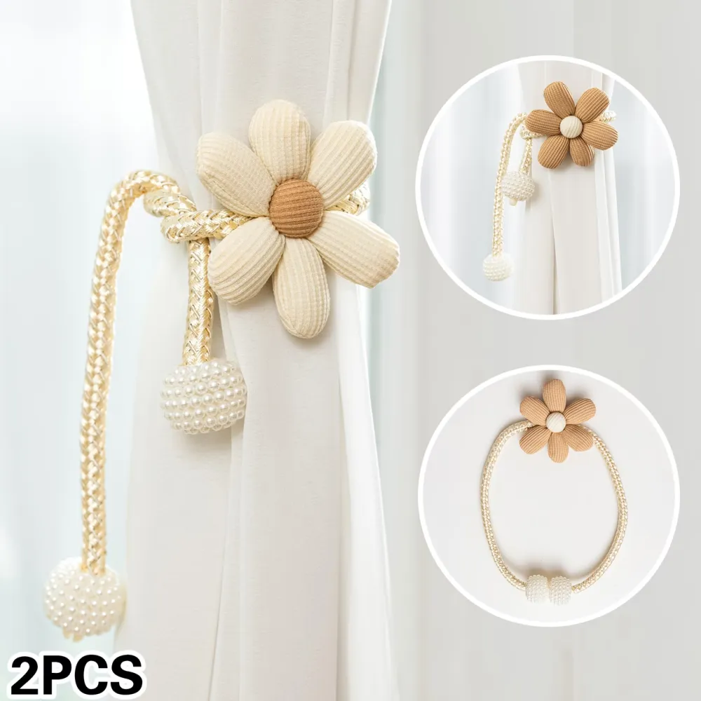 Floral Pearl Curtain Tiebacks