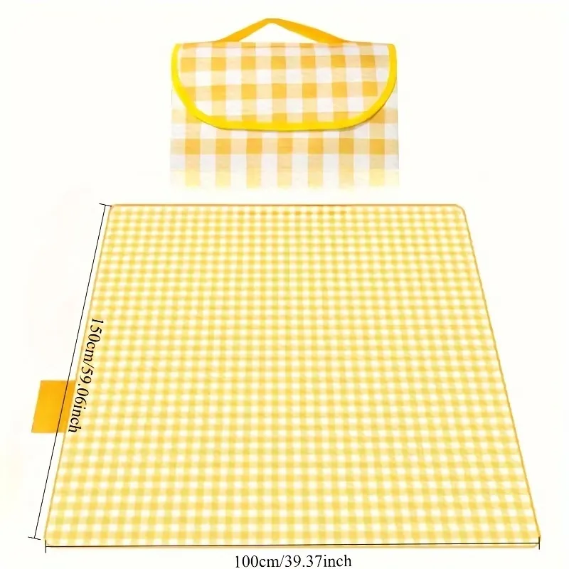 Foldable Checkered Picnic Mat