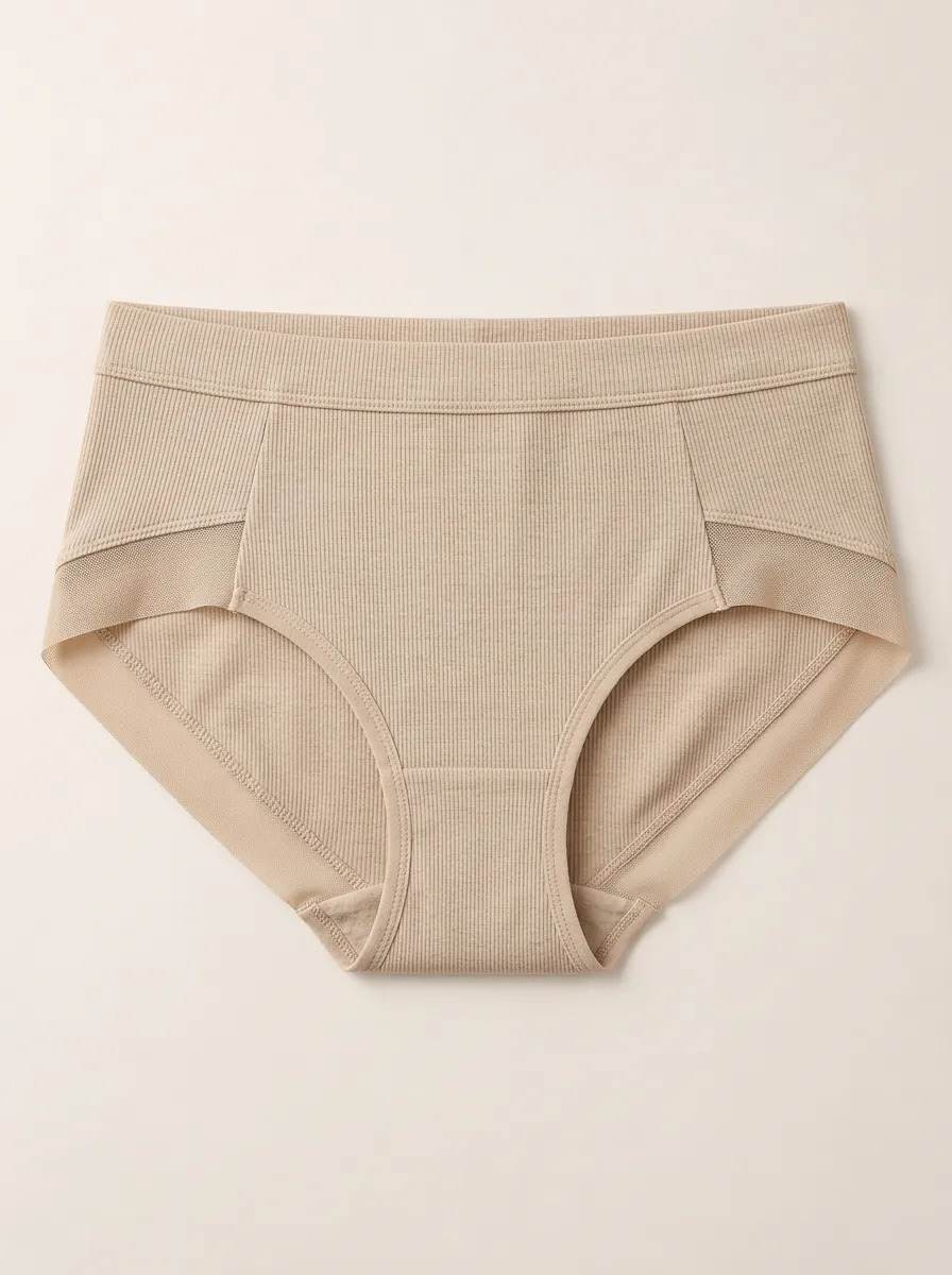 Women's Seamless Ribbed Mesh Detail Briefs