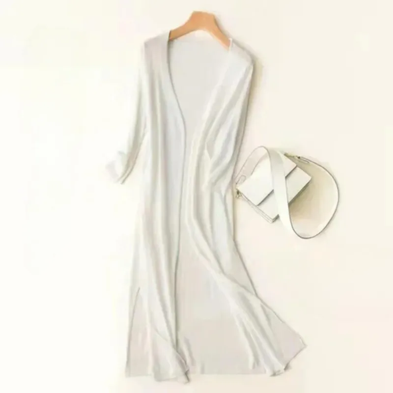 Casual Relaxed Fit Long Cardigan