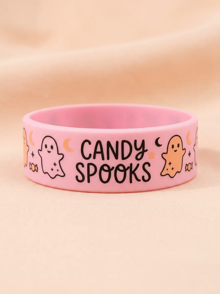 Ghost Candy Halloween Graphic Wristband