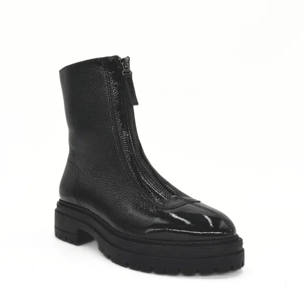 Patent Leather Ankle Boots