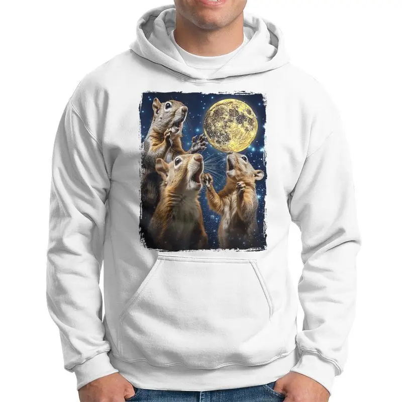 Squirrel Howling At Moon Hoodie