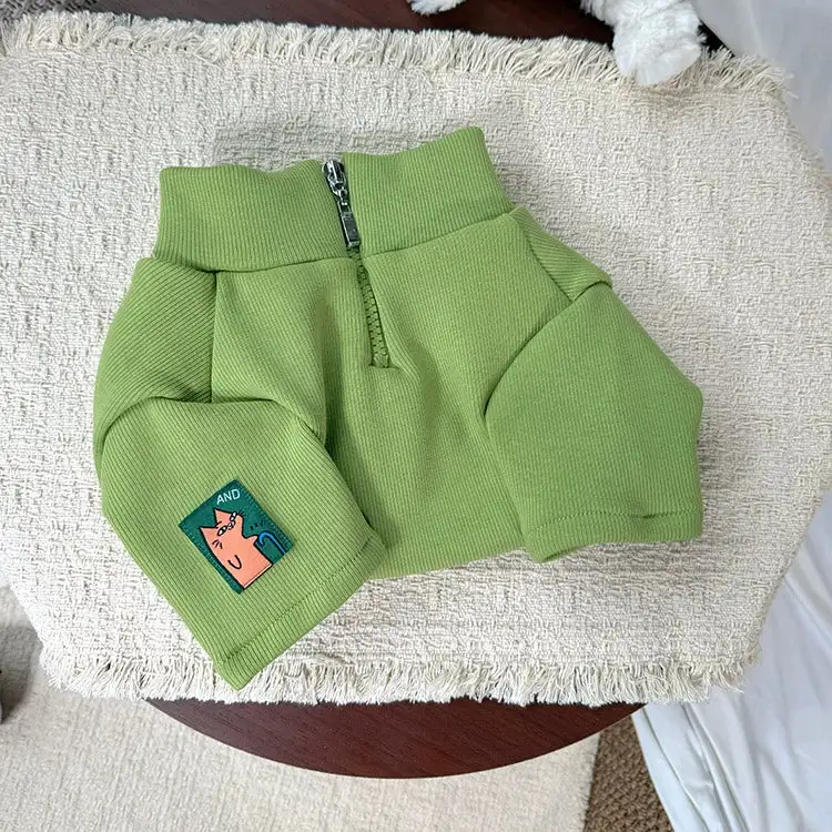 Zipper Up Fleece Lined Pajama Set