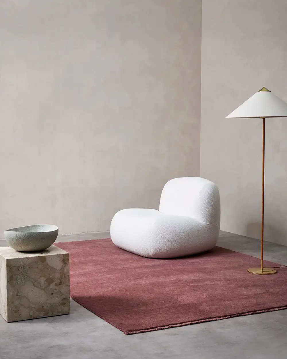 Wool Contemporary Minimalist Relaxed Area Rug