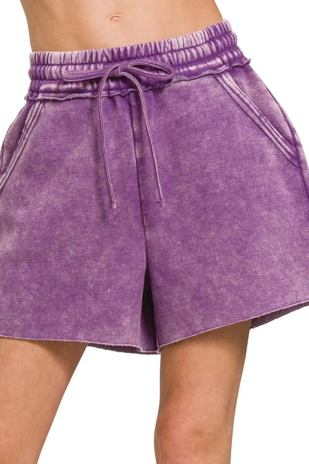 Casual Drawstring Pocket Detail Shorts