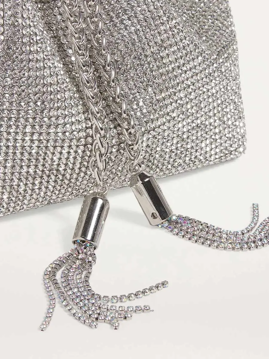 Greta Crystal Embellished Bucket Bag