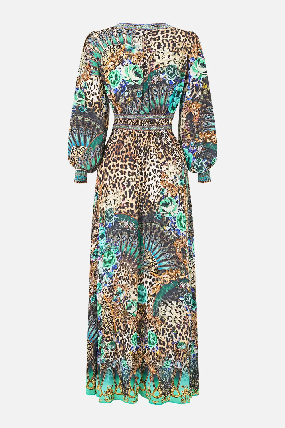 Button Dress with Shaped Waistband