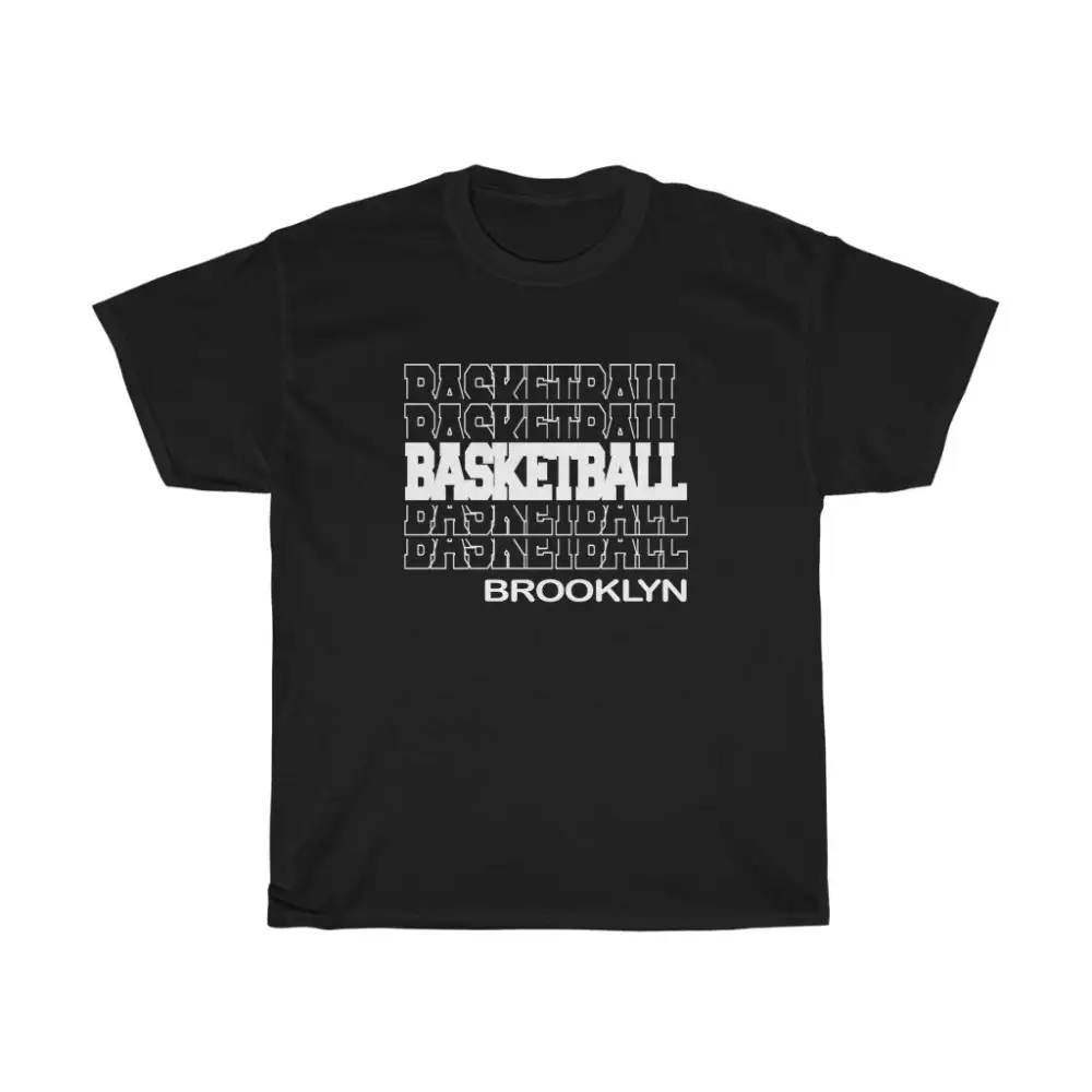 Basketball Brooklyn in Modern Stacked Lettering