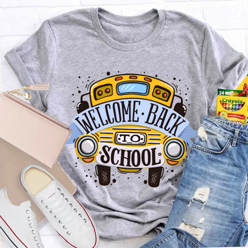 Welcome Back To School Yellow Car T-Shirt