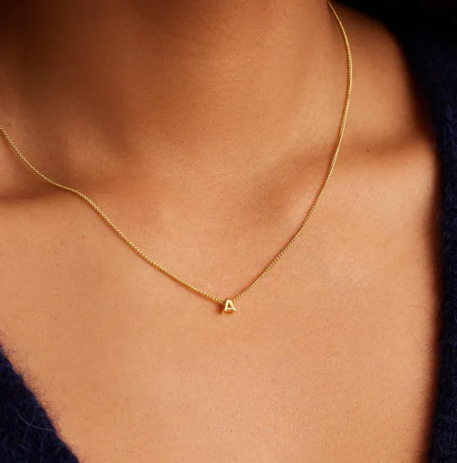 Refined Initial Pendant Necklace