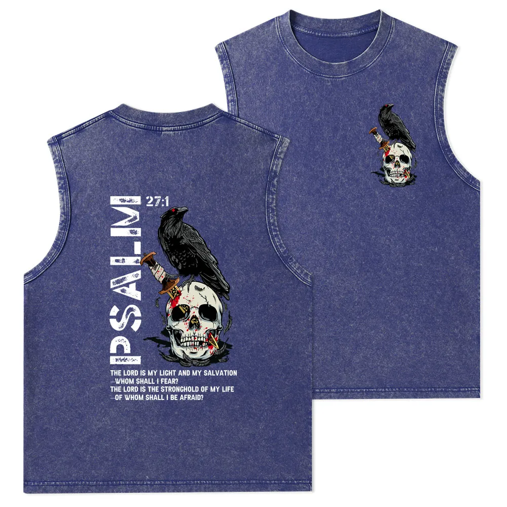 The Lord Is My Salvation Christian Washed Tank Top