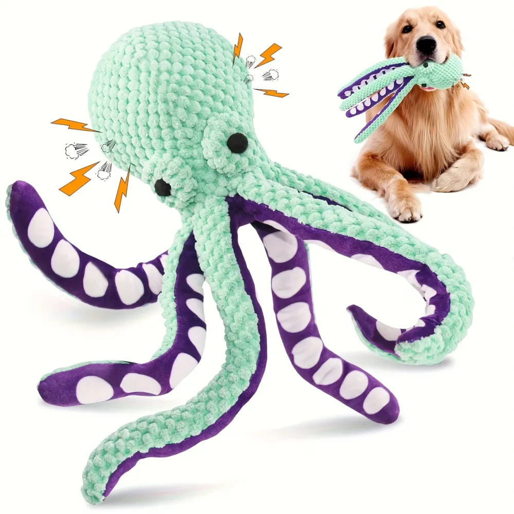 Octopus Squeaky Dog Toy