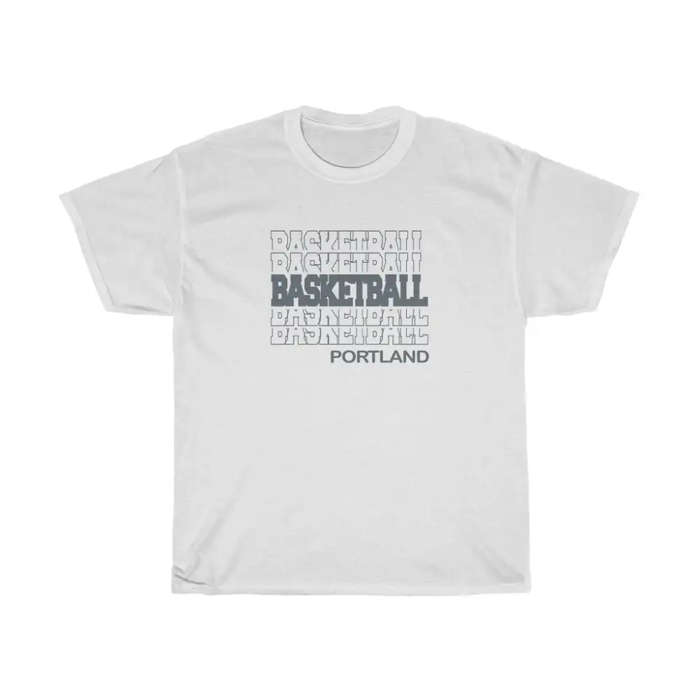 Basketball Portland in Modern Stacked Lettering