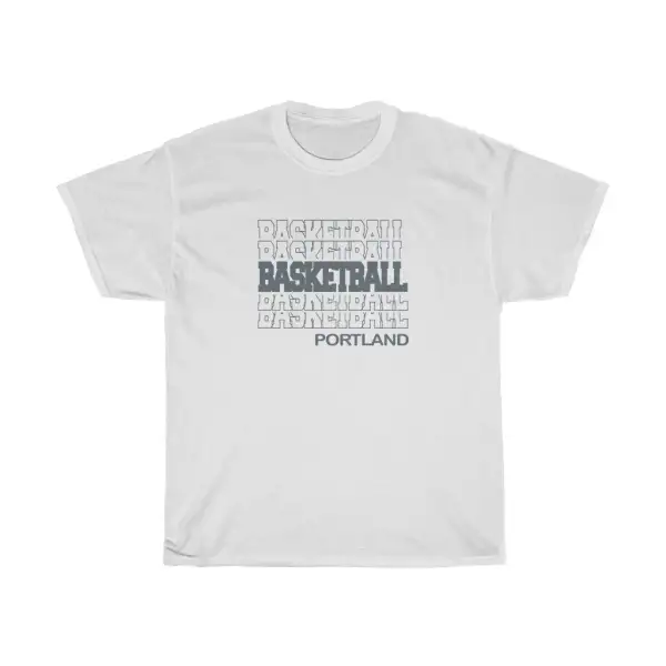 Basketball Portland in Modern Stacked Lettering