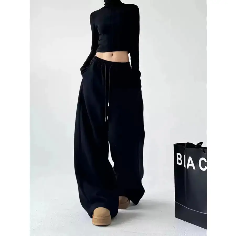 Oversized Wide Leg Drawstring Pants