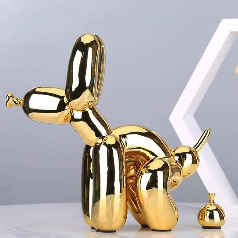 Colorful Dog Accent Sculpture