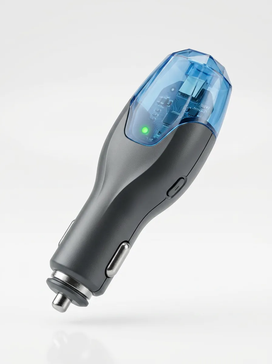 LED Car Fuel Saver Power-Socket Plug-In Device for Personal Vehicles