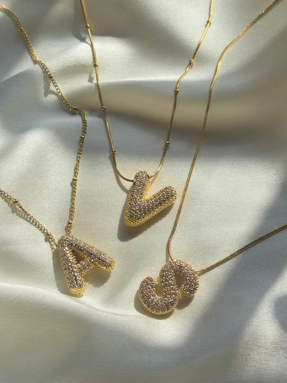 Studded Initial Necklace