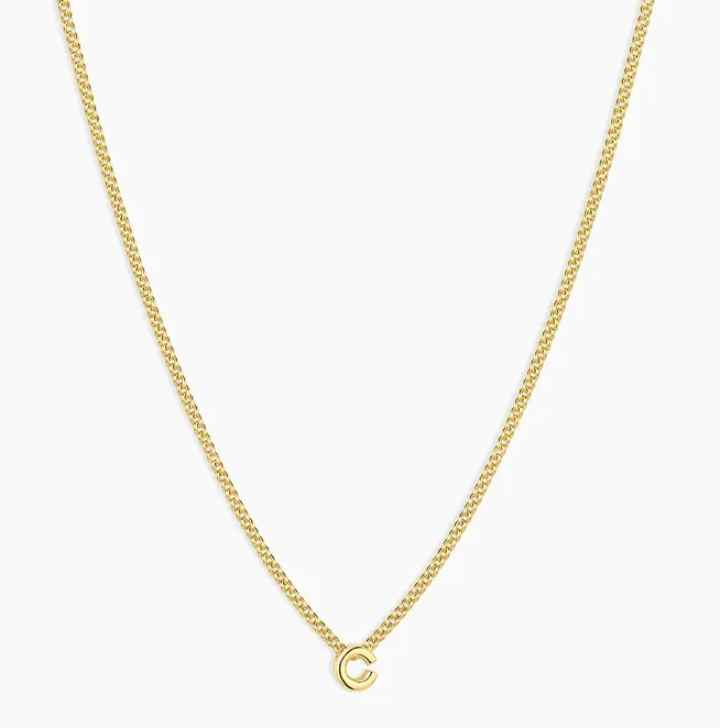 Refined Initial Pendant Necklace