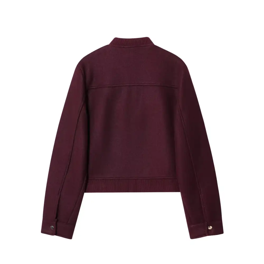 Cropped Flap Pocket Bomber Jacket