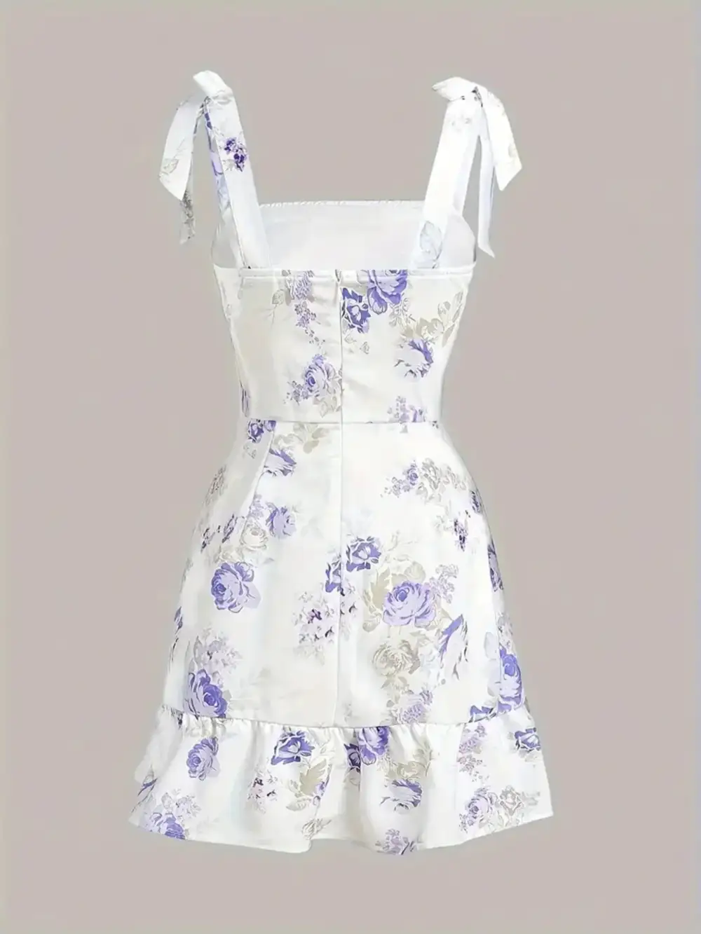 Balanced Detail Floral Ruffle Mini Dress