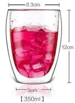 Insulated Glass Drinkware Set Table