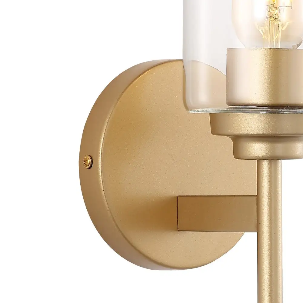 Single-Light Farmhouse Industrial Iron Cylinder LED Sconce